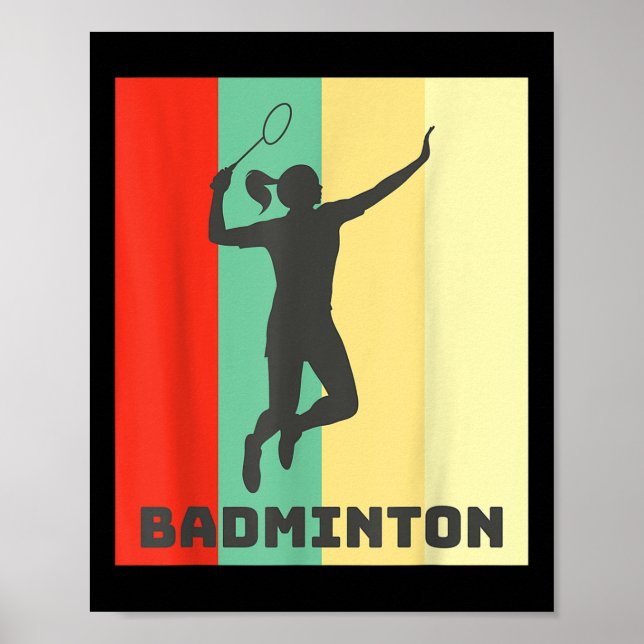 Affiche Badminton Player Badminton Lover  (Devant)