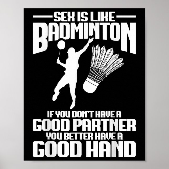 Affiche Badminton Player Good Hand Shuttle Player Badminto (Devant)