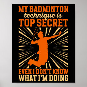 Affiche Badminton Player My Badminton Technique