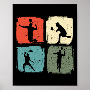Affiche Badminton Player Outfit Badminton Player Shuttle