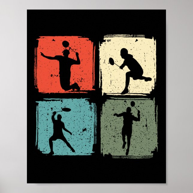 Affiche Badminton Player Outfit Badminton Player Shuttle (Devant)