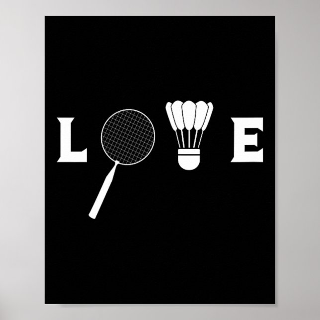 Affiche Badminton Player Racket Sports Shutting Funny Badm (Devant)
