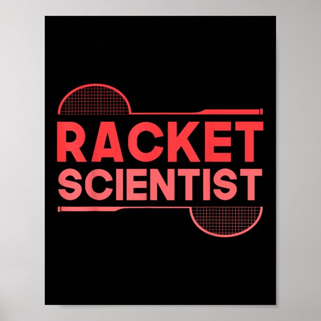 Affiche Badminton Player Shuttle Racket Scientist Badminto (Devant)