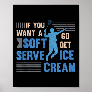 Affiche Badminton Player Soft Sert Badminton