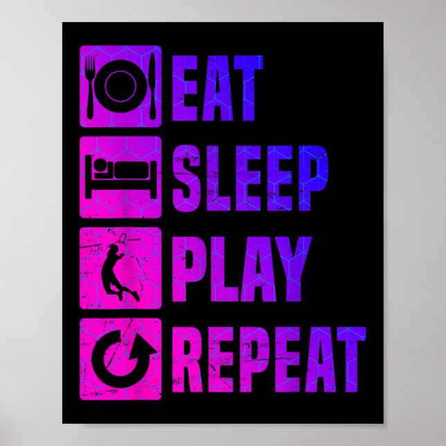 Affiche Badminton Player Squash Mens Badminton Shuttle  (Devant)