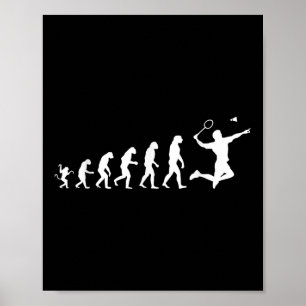 Affiche Badminton pour l'évolution humaine 