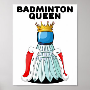 Affiche Badminton Queen Girls Badminton Shirt Womens Badmi