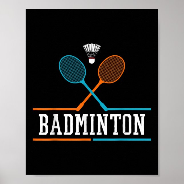 Affiche Badminton Racket Shutt Team Coach Badminton Play (Devant)