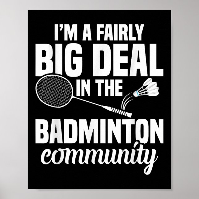 Affiche Badminton Racket Shuttle A Assez Grand Badminton P (Devant)