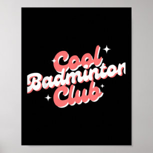 Affiche Badminton Racket Shuttle Sports Club Joueur