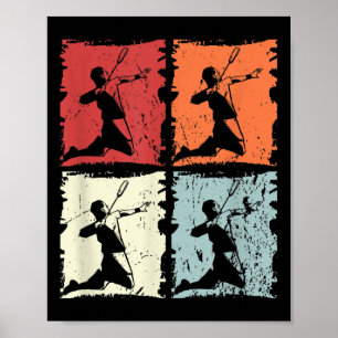 Affiche Badminton Retro Badminton Player, Navette
