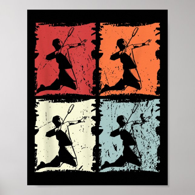 Affiche Badminton Retro Badminton Player, Navette (Devant)