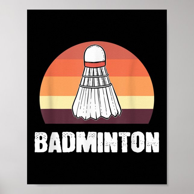 Affiche Badminton Shuttle Badminton Player  (Devant)