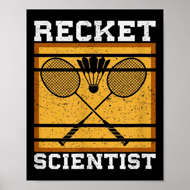 Affiche Badminton Shuttle Racket Badminton Player  (Devant)