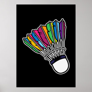 Affiche Badminton Shuttlecock