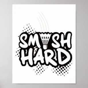 Affiche Badminton Smash Hard Champion Cadeau