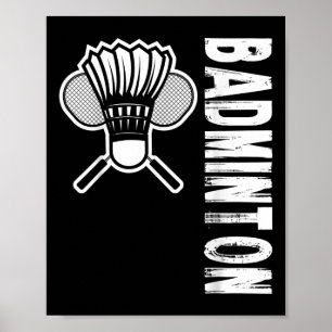 Affiche Badminton sportif