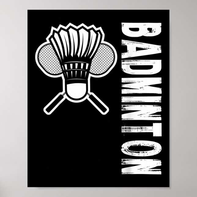 Affiche Badminton sportif (Devant)