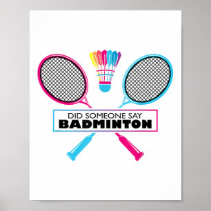 Affiche Badminton Sports Hobby Shuttle Retro
