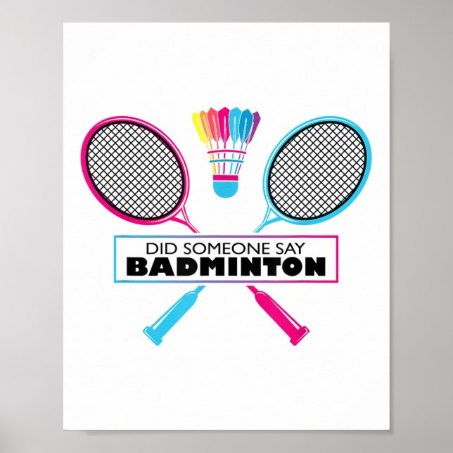 Affiche Badminton Sports Hobby Shuttle Retro (Devant)