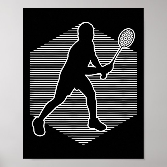 Affiche Badminton Squash femmes navette hommes (Devant)