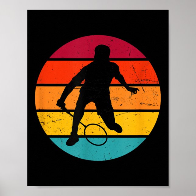 Affiche Badminton Squash Shutting Womens Badminton Player (Devant)