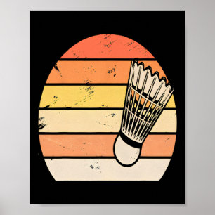 Affiche Badminton Sunset Retro