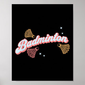 Affiche Badminton Super Et Navettes Amusants