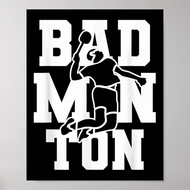 Affiche Badminton Team Shuttle Player Coach  (Devant)