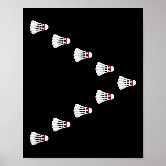 Affiche Badminton - Volants volant en formation en V  (Devant)