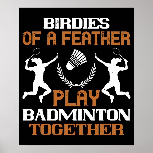 Affiche Badminton - Volatiles de même plumage (Devant)