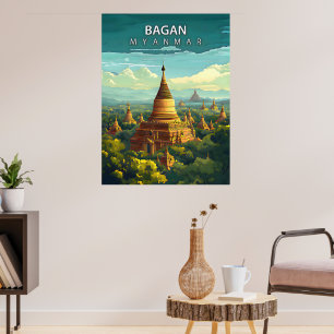 Affiche Bagan, Myanmar : une tapisserie intemporelle