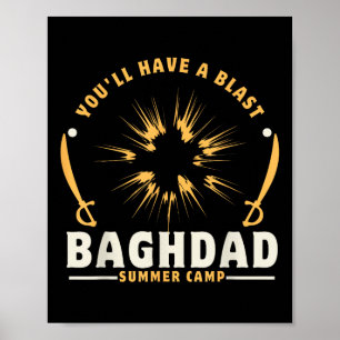 Affiche Bagdad Camp d'été Usa Anciens combattants Irak