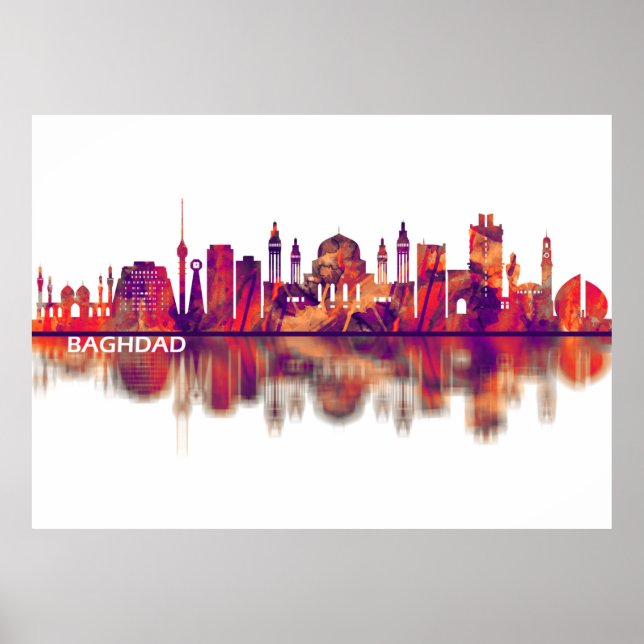 Affiche Bagdad Iraq Skyline (Devant)
