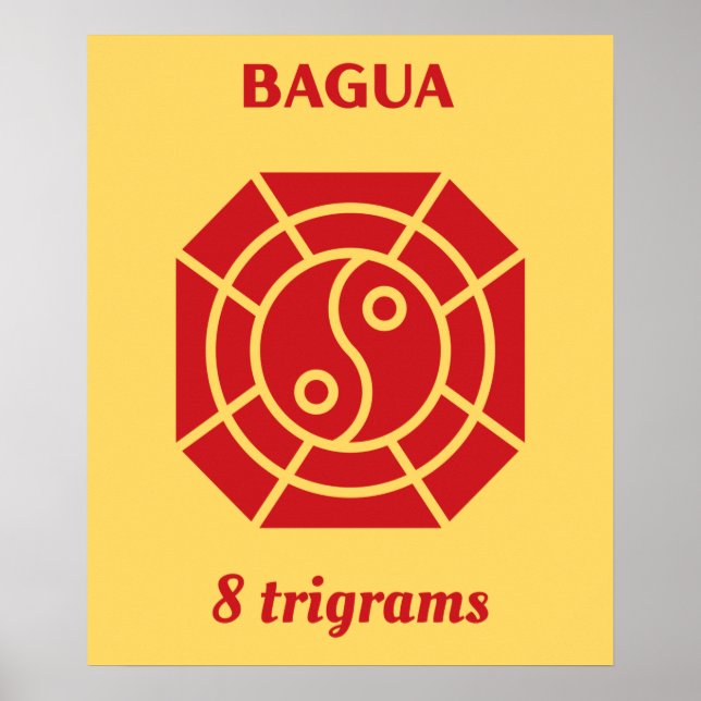 Affiche Bagua Red - FengShui (Devant)