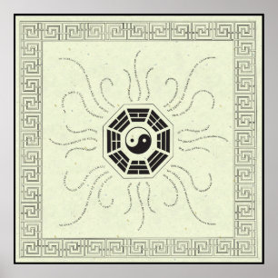 Affiche Bagua with Affirmations