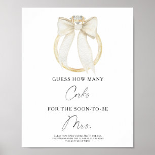 Affiche Bague & Bow Douche nuptiale Combien de lièges