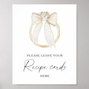 Affiche Bague en or aquarelle Cadeau de mariage