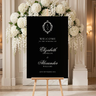 Affiche Bague ovale vintage noir Ancien Argent Mariage Bie