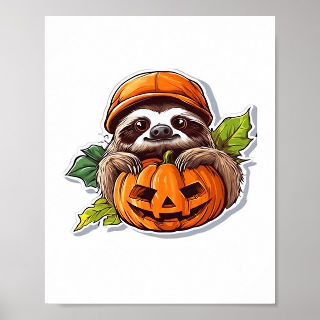 Affiche Baguette classique Halloween Halloween Sticker (Devant)