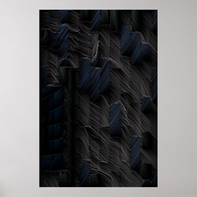 Affiche Baguettes bleues et vertes sur contenant en plasti (Devant)
