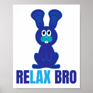 Affiche Baguettes de crosse amusantes Bunny de Pâques Funn
