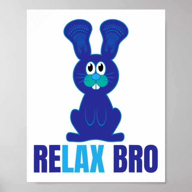 Affiche Baguettes de crosse amusantes Bunny de Pâques Funn (Devant)