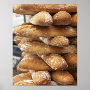 Affiche Baguettes fraîches d'artisan
