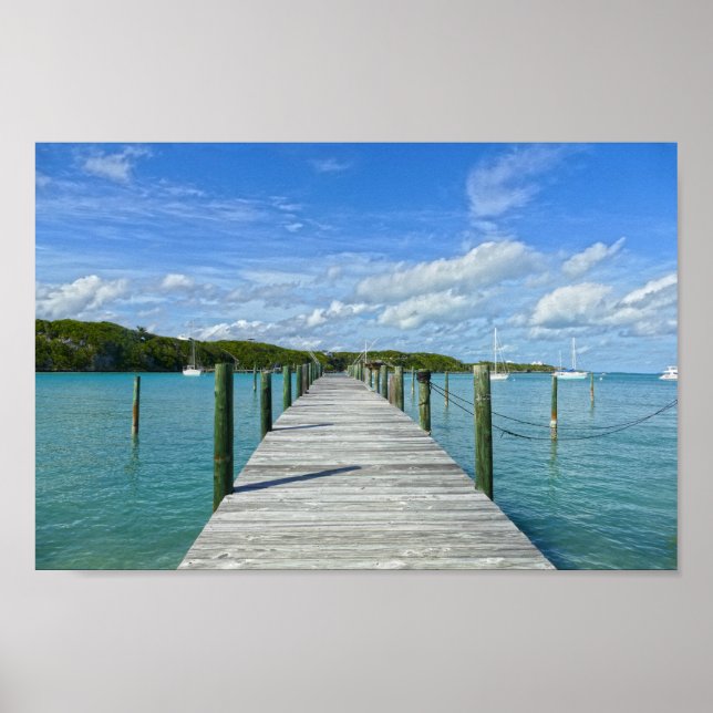 Affiche Bahamas Fishing Pier, Great Abaco Island, Bahamas (Devant)