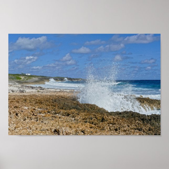 Affiche Bahamas Splash, Great Abaco Island, Bahamas (Devant)