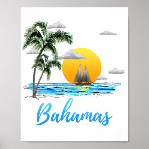 Affiche Bahamas Vacances