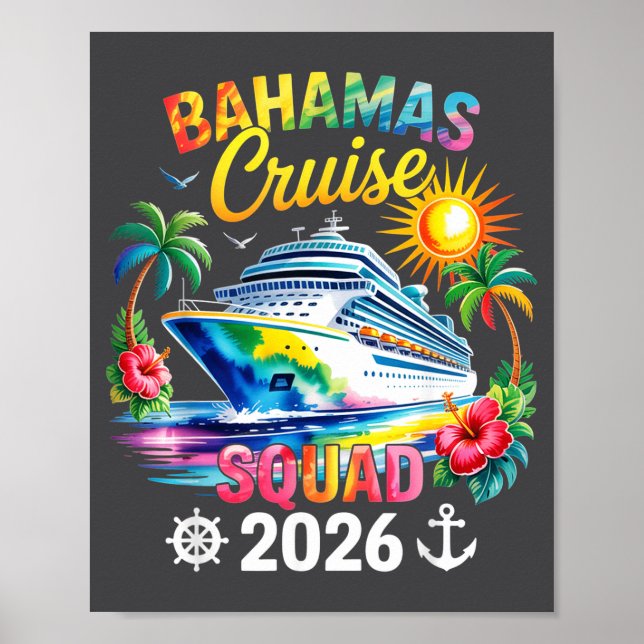 Affiche Bahamas Vacation 2026 Squad Family Friends Matchin (Devant)