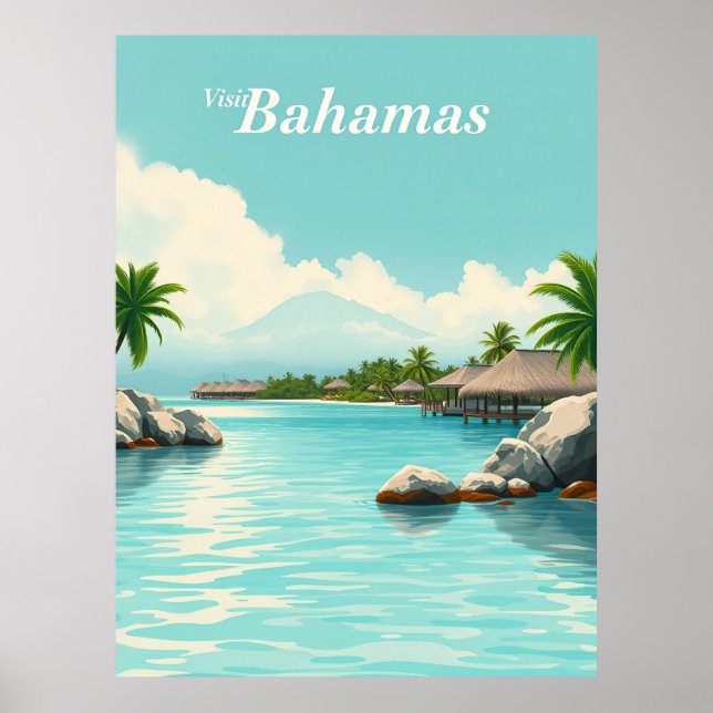 Affiche Bahamas – Voyages aux Eaux Turquoises (Devant)