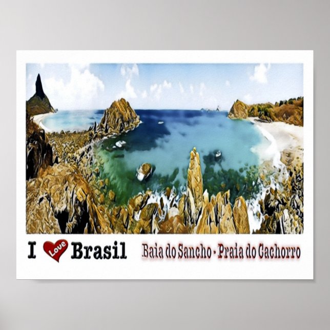 Affiche Baia do Sancho - I Love - Brésil - (Devant)
